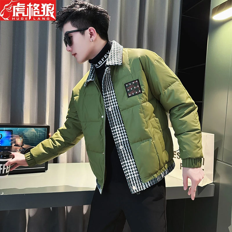 2023冬季新款棉服立领棉衣外套男款潮牌爆款棉袄拼接假两件高级感