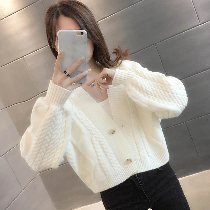 早春装短款小个子针织开衫女装2025新款外搭高腰春秋毛衣外套上衣