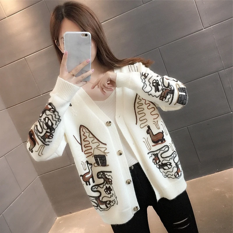 早秋装小香风针织衫女薄款开衫2025春秋新款毛衣时尚洋气宽松上衣