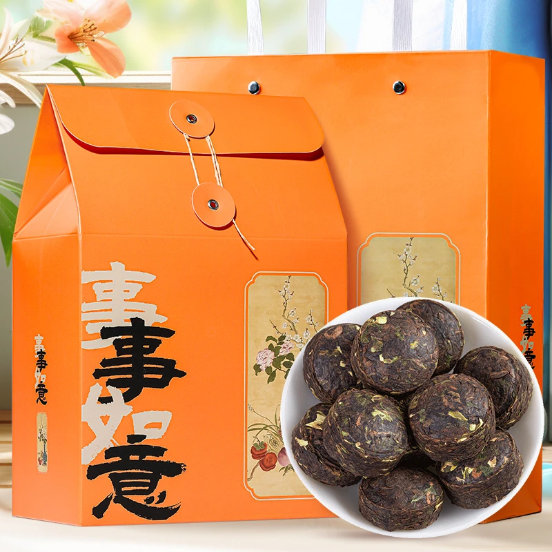 飘香韵糯米香小沱茶云南普洱茶熟茶小茶饼高山茶叶小粒装袋装500g