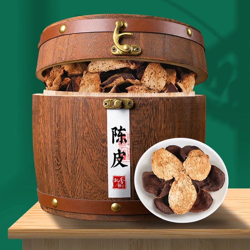 飘香韵品质老陈皮陈皮干茶叶泡茶泡水喝的桔皮橘皮木桶礼盒装150g