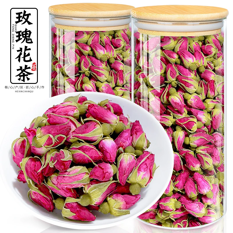 飘香韵两罐装玫瑰花茶重瓣干玫瑰干花泡茶无硫泡水喝的花草茶茶叶