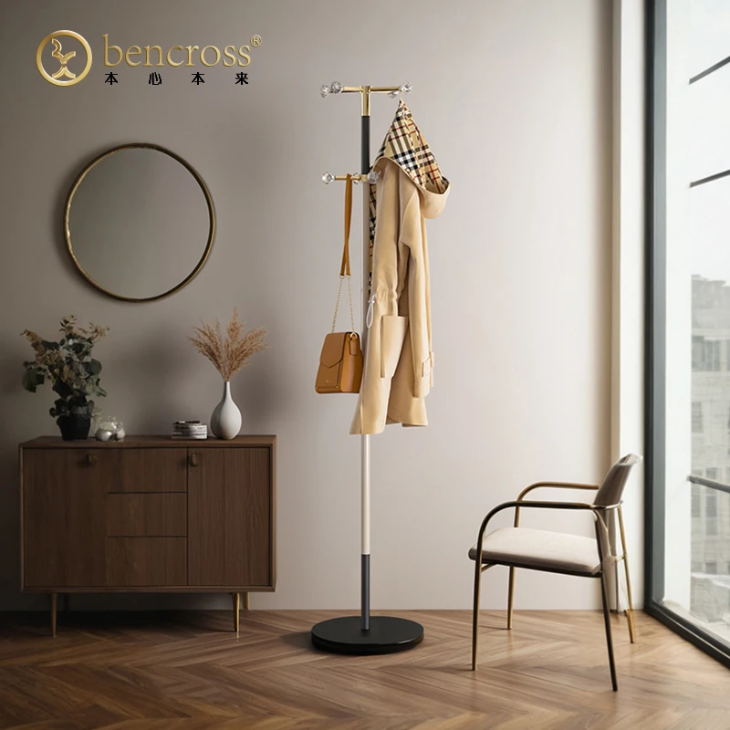 本心本来衣帽架落地立式卧室简易衣服包双层置物架家用轻奢挂衣架