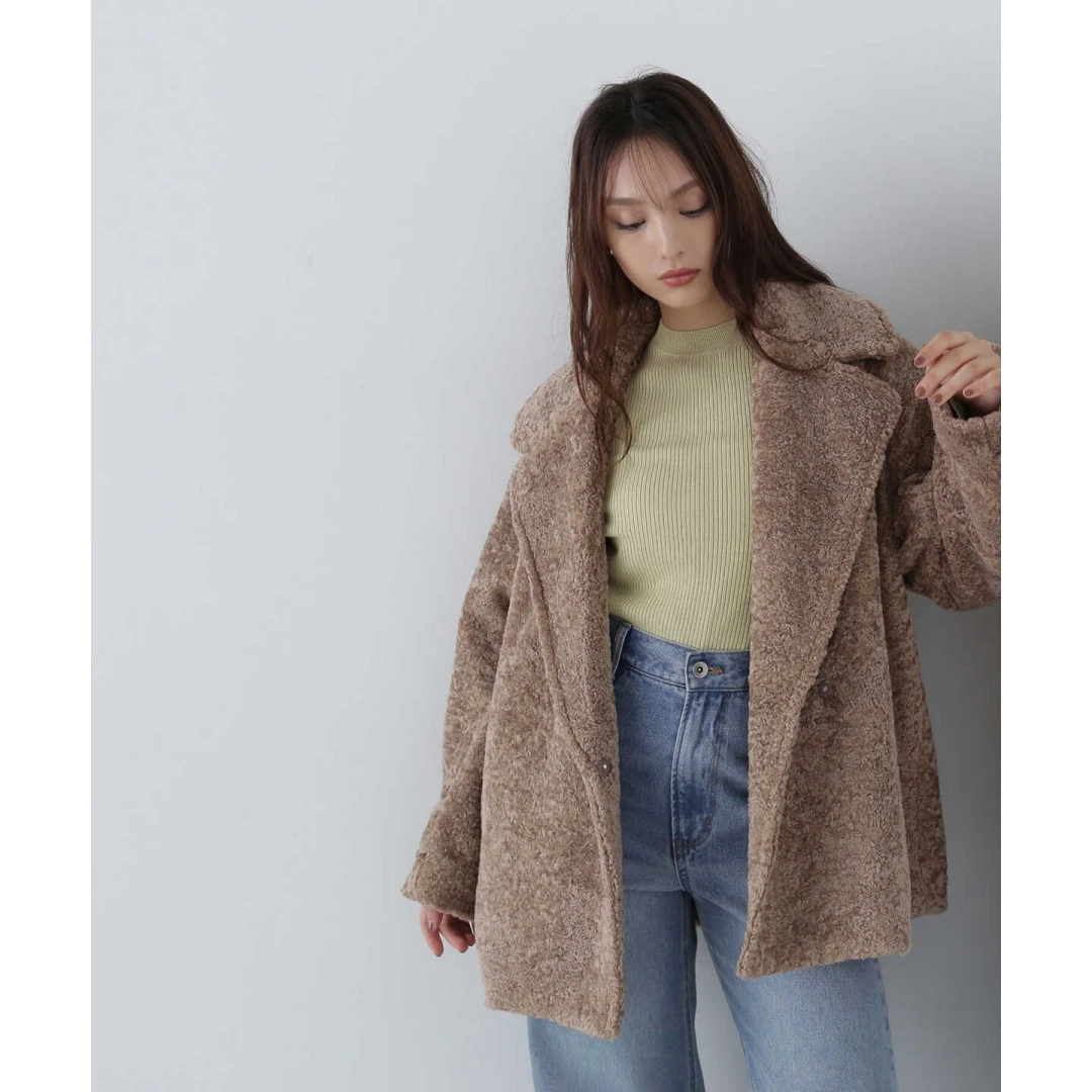 【胖虎家】 秋季新款 N 时尚百搭复古加绒保暖毛呢外套