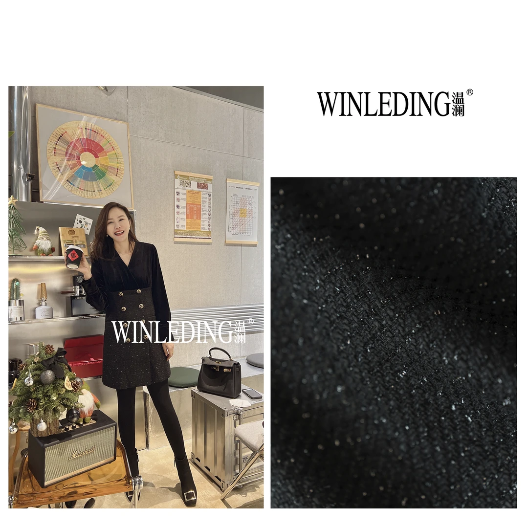 【温澜服饰】小香风双排扣连衣裙女装秋款爆款2025气质高级感80073