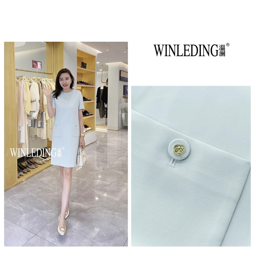 温澜服饰·雅"薄荷夏天"口袋连衣裙60020