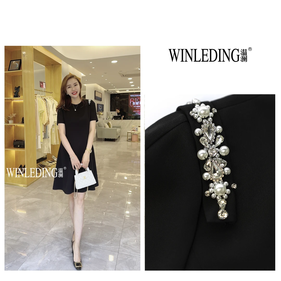 【温澜服饰】“伊莲”法式收腰连衣裙60014