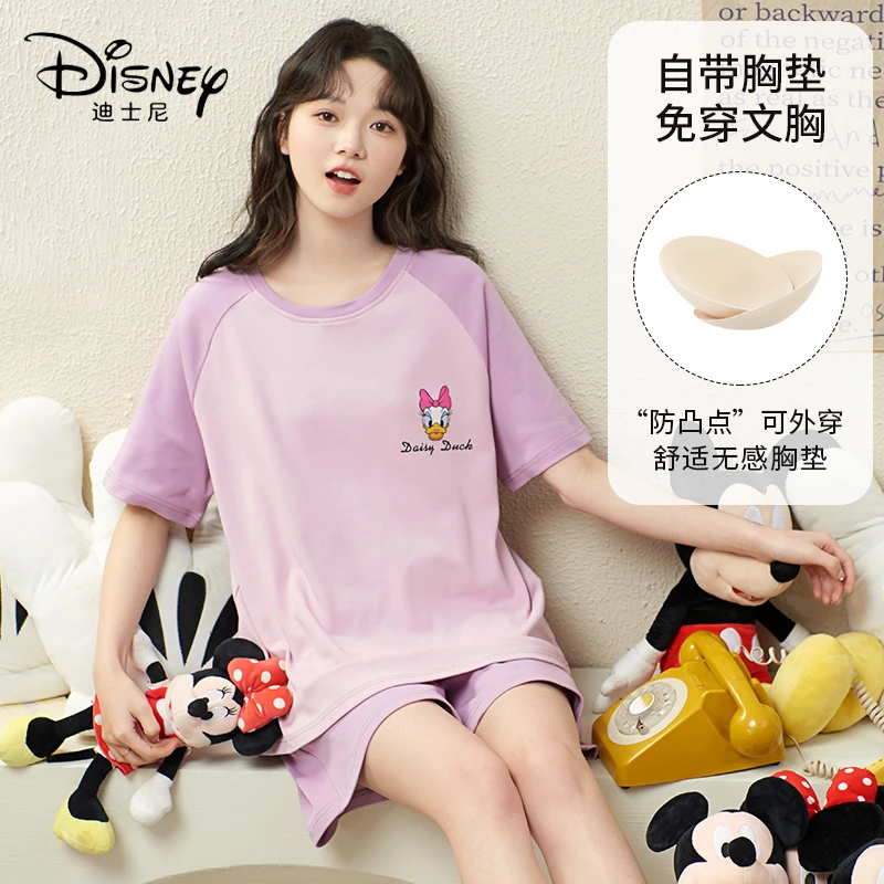 Disney/迪士尼夏季新款套头短袖短裤睡衣舒适休闲家居服套装0001
