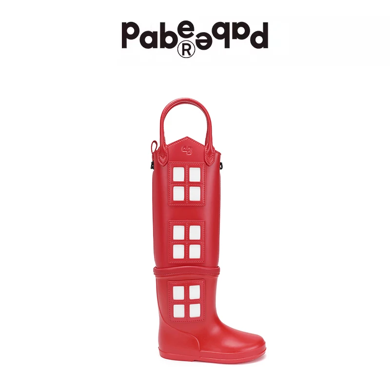 PabePabe Col葩比剧院  雨靴法棍包长筒雨靴房子窗户包防水装雨伞