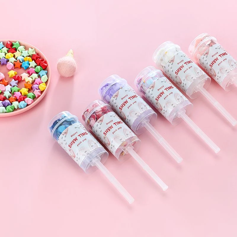 礼花筒推推乐节日聚会婚庆氛围迷你礼花喷花筒纸屑花瓣浪漫小礼炮