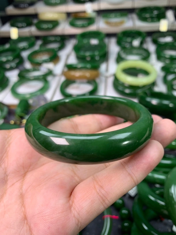 和田玉碧玉手镯55/56口径