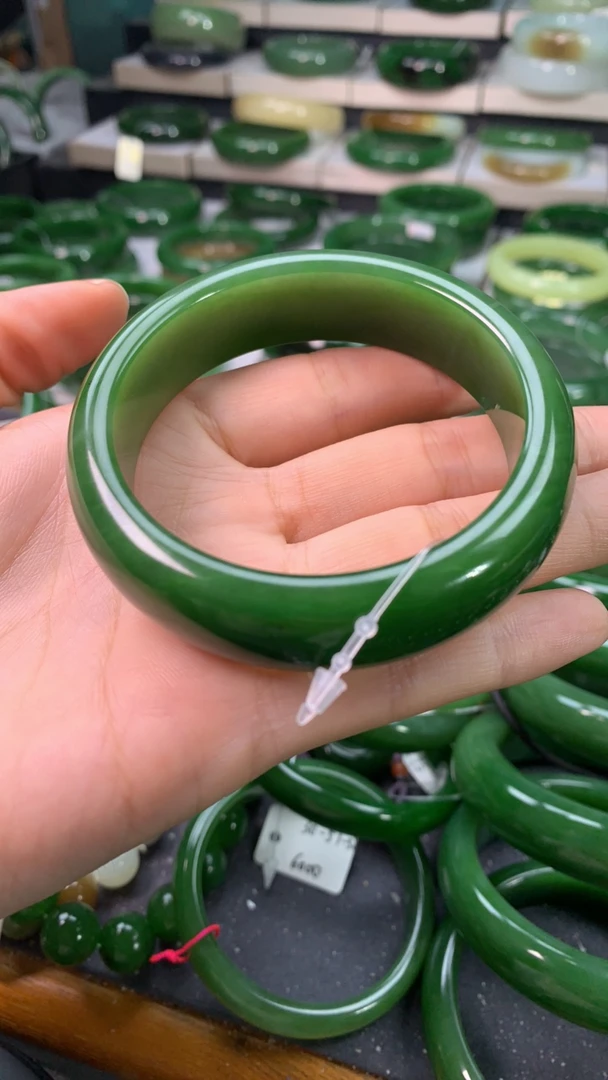 和田玉碧玉手镯57/58口径