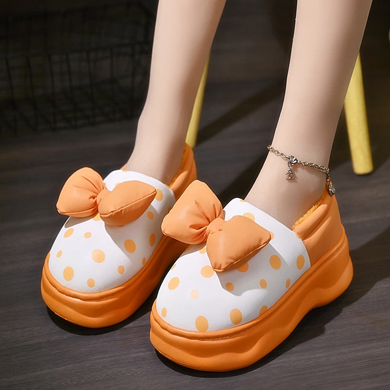 2023新款棉拖鞋包跟室内防滑外穿甜美加绒保暖居家用平底棉拖鞋女