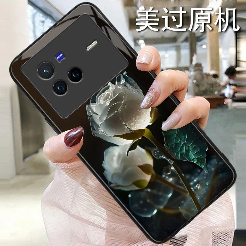 适用vivox80手机壳软边硅胶新款x80pro保护套防摔全包镜头钢化玻