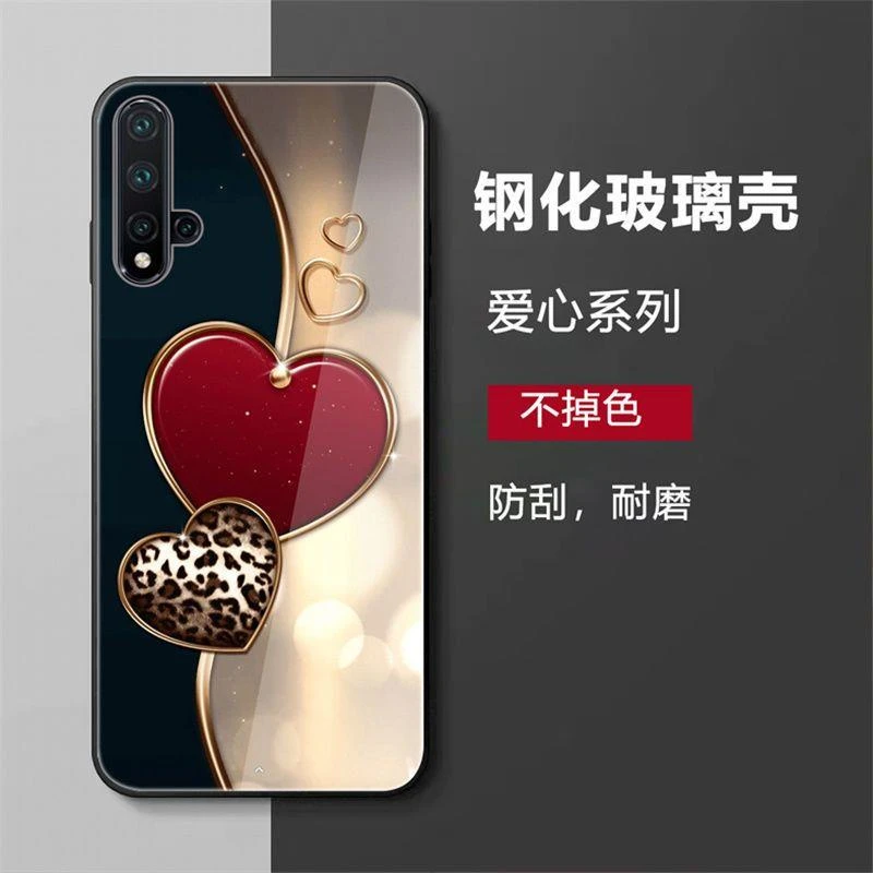 适用于华为nova5手机壳nova5Pro女新款高颜值玻璃壳全包软边防摔