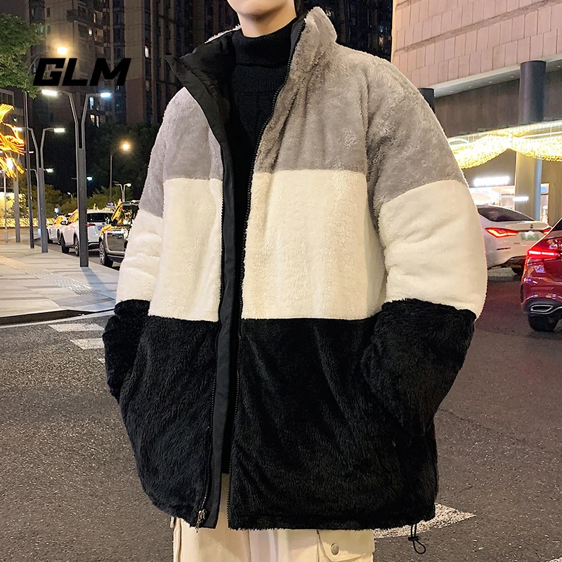 森馬集团品牌GLM百搭情侣宽松加厚两面穿棉服男2023新款冬天保暖