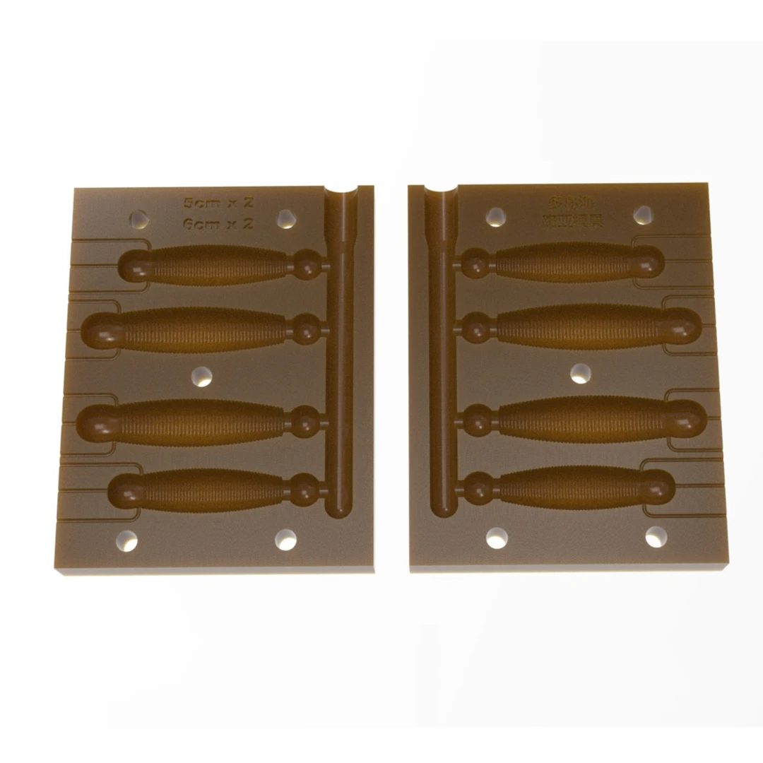 路亚土豆软饵模具路亚模具土豆软饵带钩槽软饵DIY模具