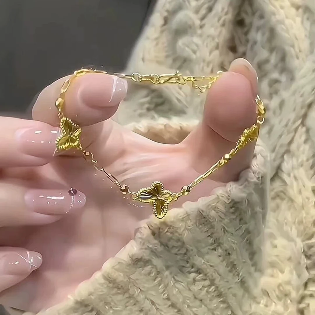 爆款金色时尚饰品手链 蝴蝶手链金色爆款金色时尚饰品手链