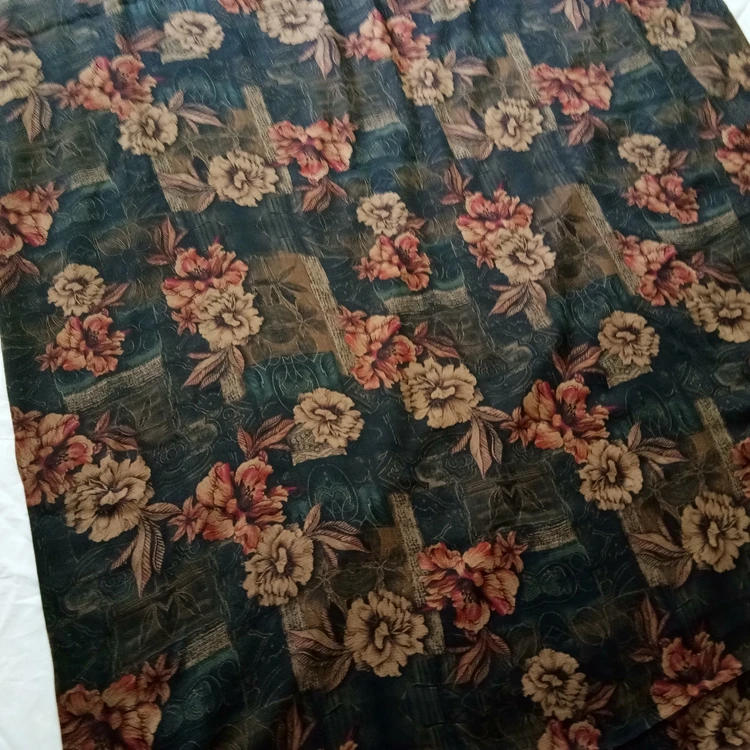 苏州纯真丝香云纱顺德产100%桑蚕丝 裙旗袍面料条纹花朵 高端制衣