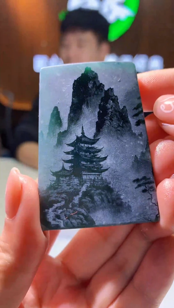 【闪购商品】定制翡翠未镶嵌4710ms-毛货19山水多样性发其一