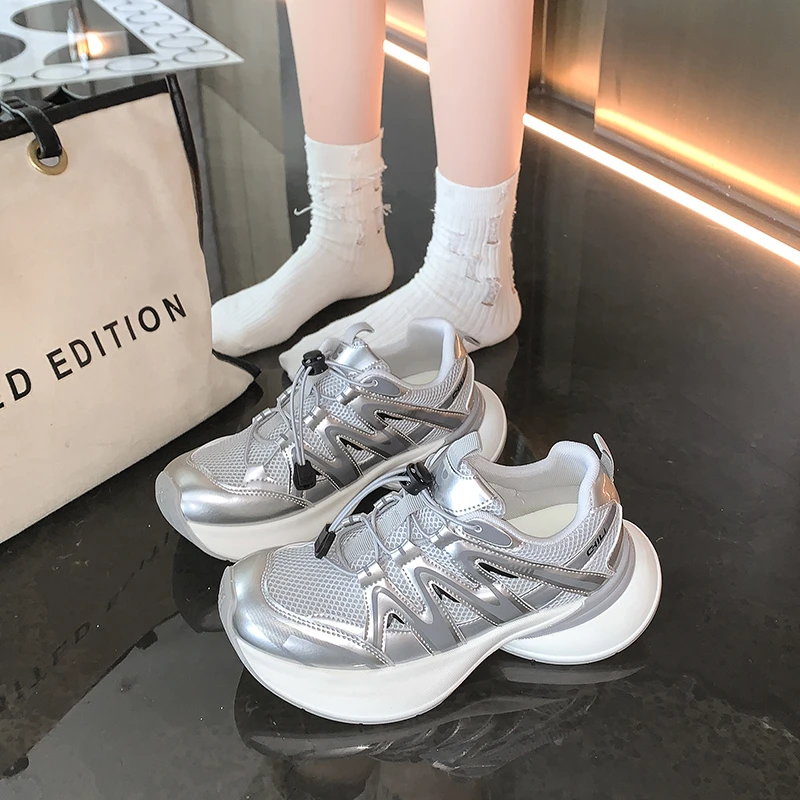 【户外透气老爹鞋】2024夏季新款网面 厚底增高登山休闲运动鞋百搭