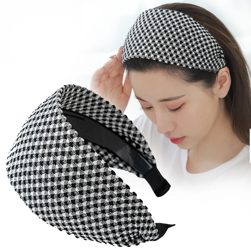 简约时尚宽边发箍显脸小发卡遮白发头箍压发洗脸束发捆高颅顶头饰