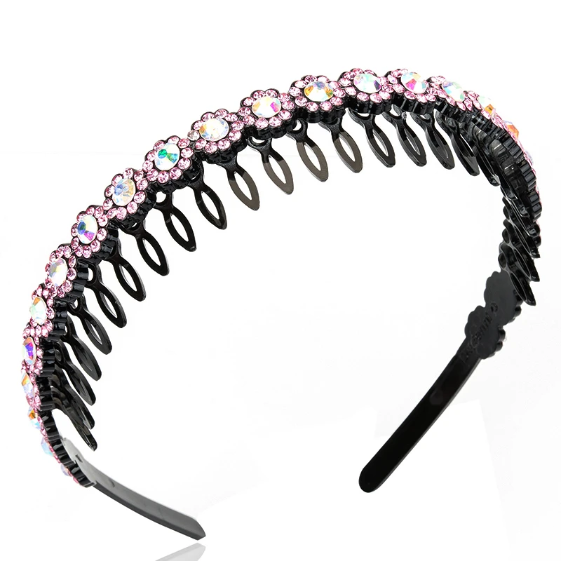 2023新款满钻发箍女款防滑带齿洗脸压发头箍发捆发卡秋冬头饰发窟