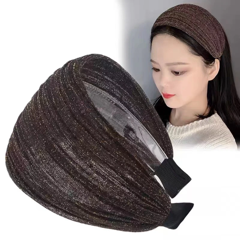 发箍女洗脸宽边带齿头箍网红女士百搭外出遮白发神器发卡韩版头饰