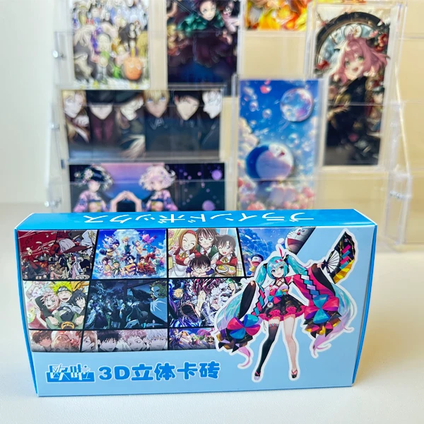【转盘玩法-】亚克力3D立体纸艺潮玩水晶卡砖二次元动漫盲盒