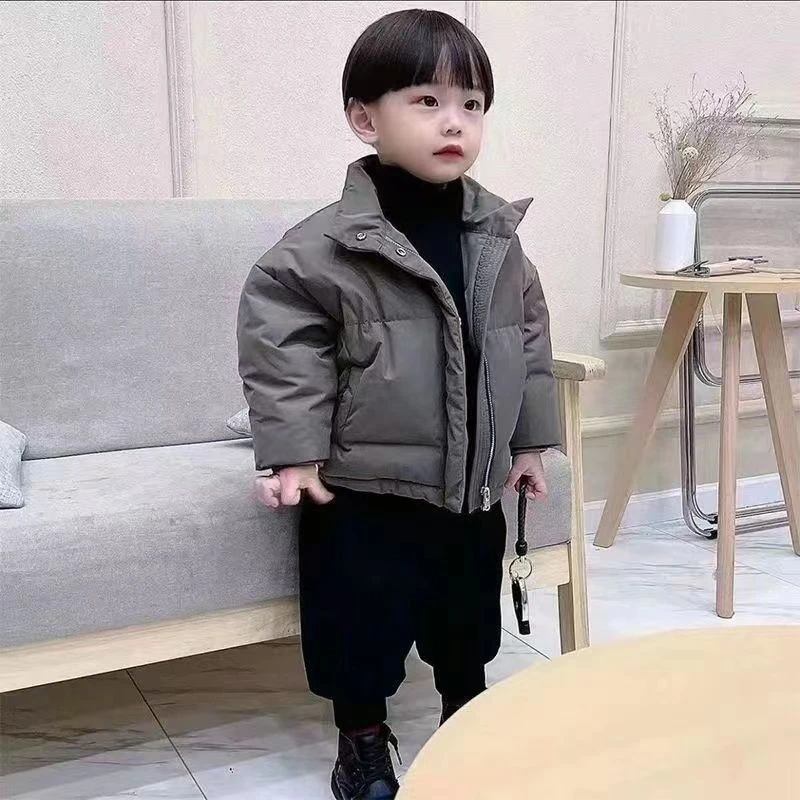 儿童装棉袄2023新款冬装男童时尚棉衣洋气男孩中小童韩版冬季外