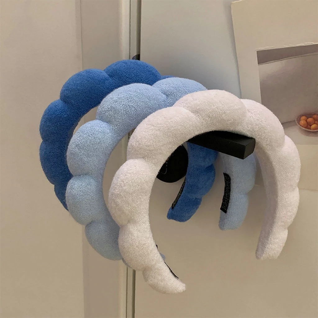 云朵发箍女高颅顶洗脸压发网红2023新款蓝色发箍