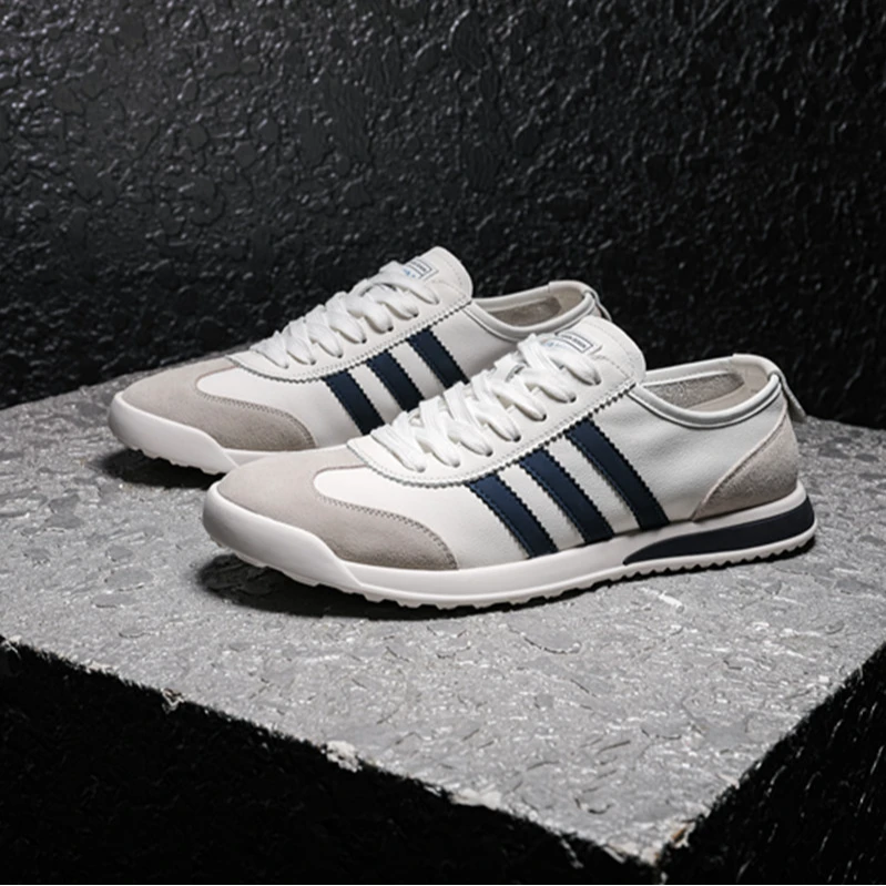 2025春季头层牛皮真皮男鞋休闲皮鞋男透气阿甘鞋小白鞋男款85588