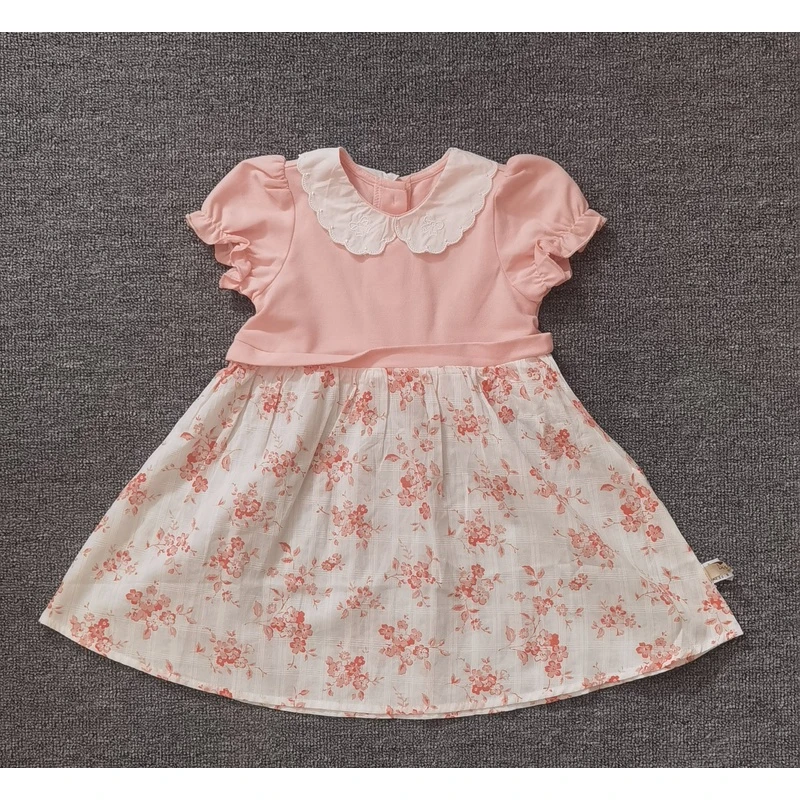 110断码迪家女童夏款洋气碎花连衣裙