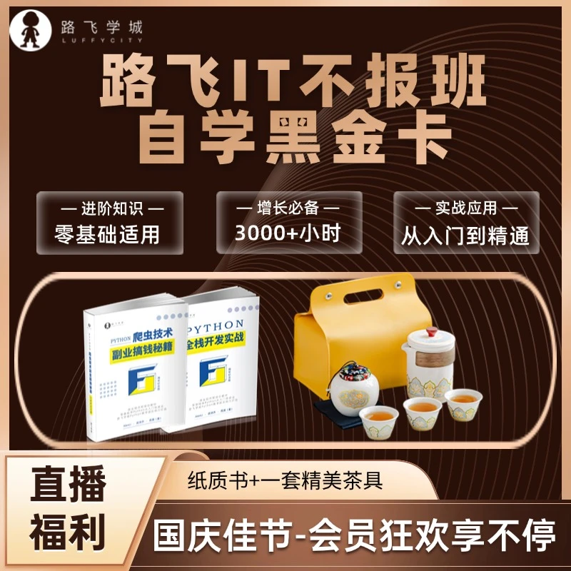 路飞IT全学科国庆典藏版自学编程黑金课