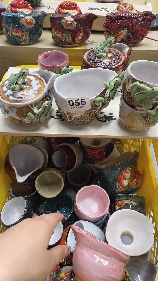 【闪购商品】杯056精美手工柴烧螃蟹