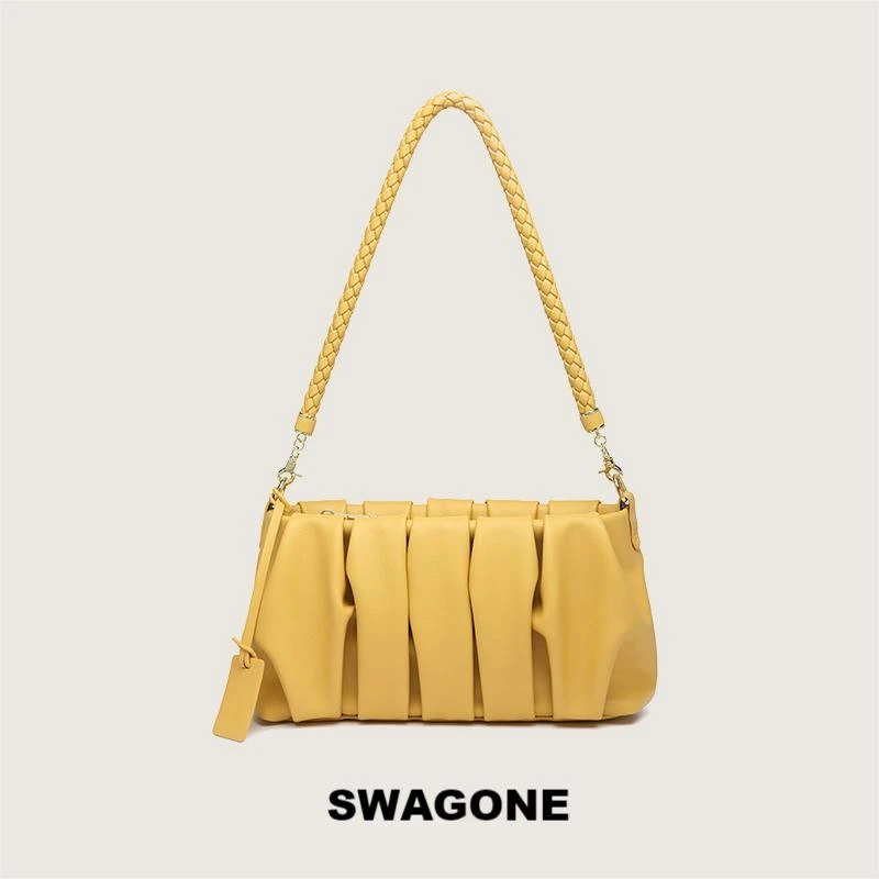 SWAGONE南风cos小众云朵包小方包褶皱包腋下包单肩斜挎手提包包女