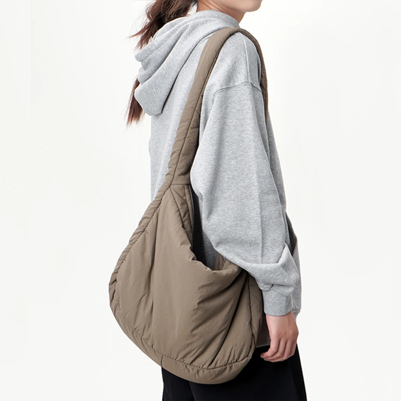 SWAGONE秋冬新款棉服包软糯包毛绒绒包复古方形单肩包通勤包包女