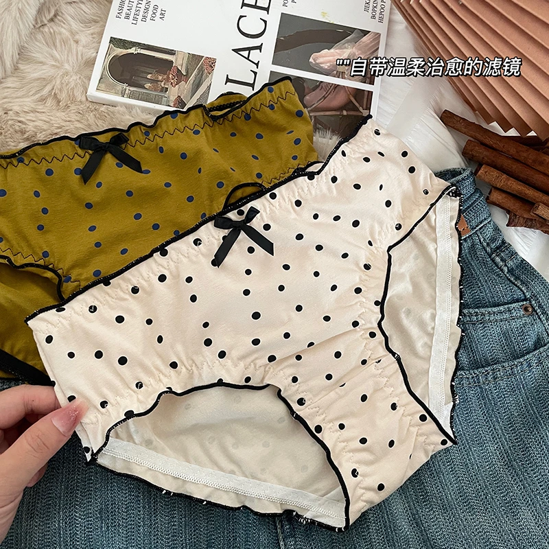 瑶瑶闺蜜原创新款波点可爱甜美纯欲内裤女7A抗菌棉姑苏城外寒山寺