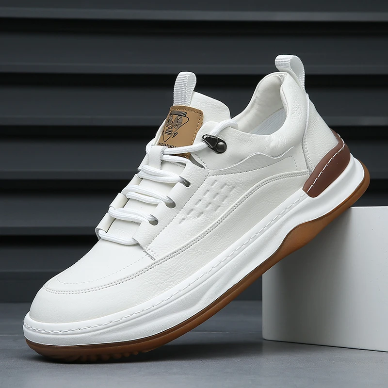 C-9072男鞋秋季新款真皮透气运动休闲百搭男士皮鞋男