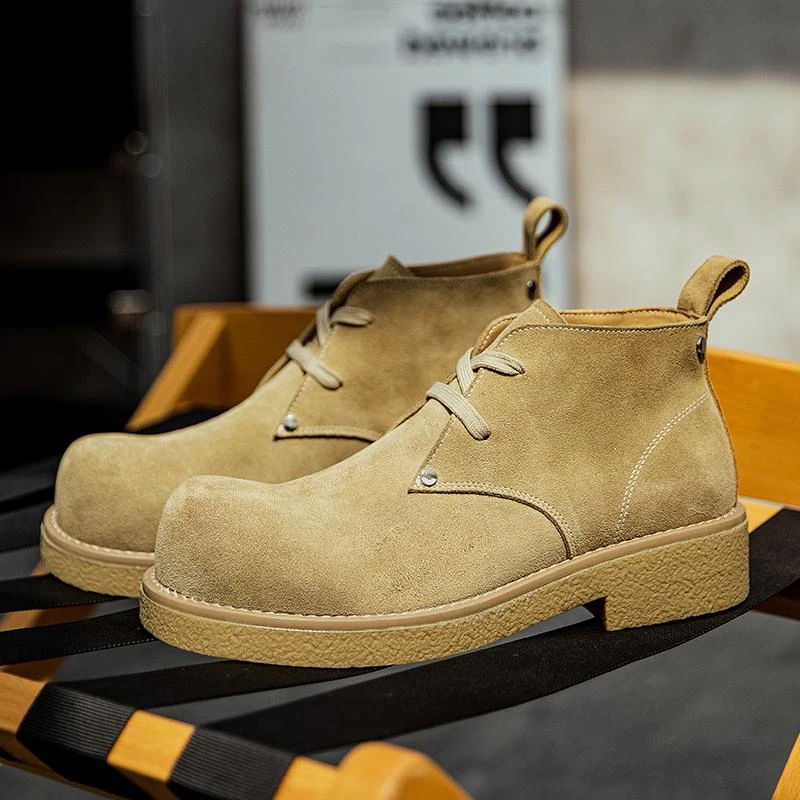 C-9151马丁靴男款秋冬季新款高帮大黄靴男士复古百搭
