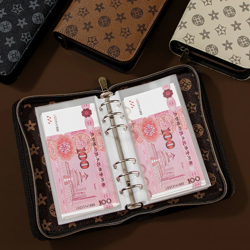 拉链新款大容量现金收纳册收藏册纸钞人民币保护套存钱本纸币钱币