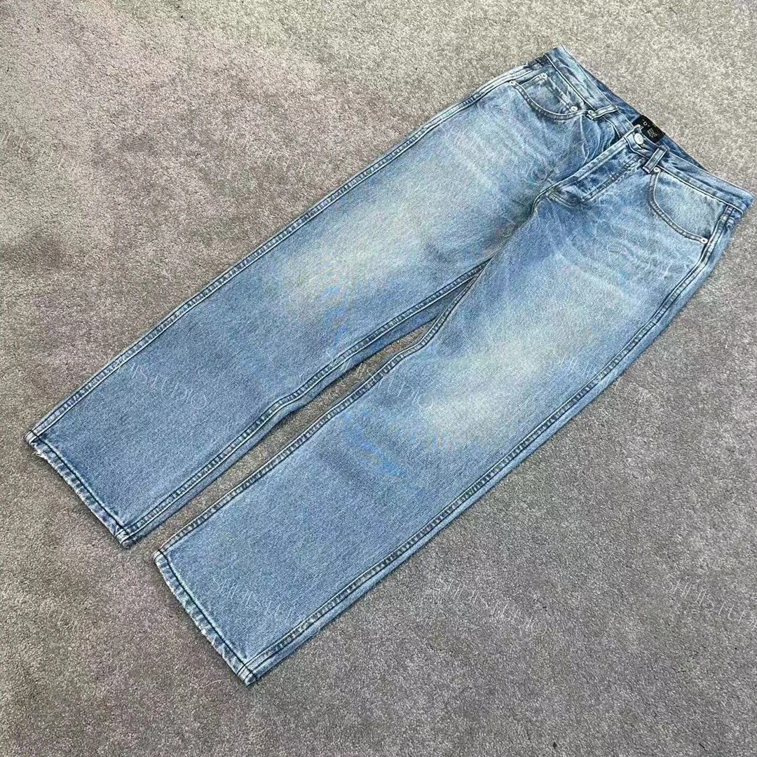 SJ《LVC501系列》日单 复古重磅14OZ排扣水波纹直筒牛仔裤 6018