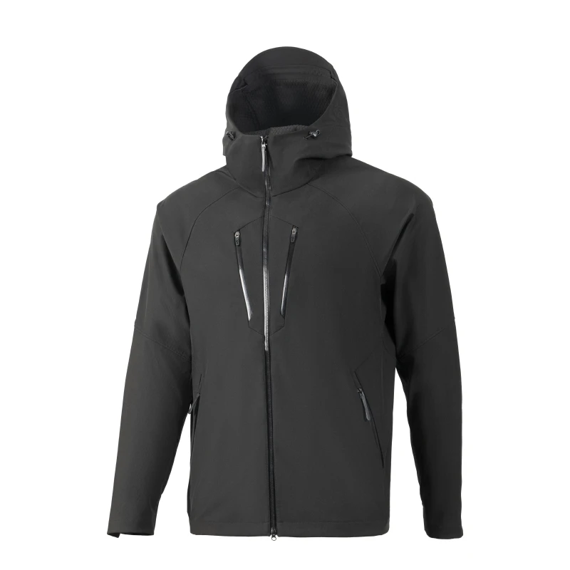 秋冬男款商务休闲登山连帽加绒舒适透气软壳外套/24-J24001