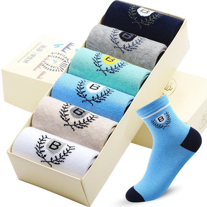 儿童中筒袜子春夏季高棉中大童男孩秋冬薄款男童袜棉袜7-9-10岁12