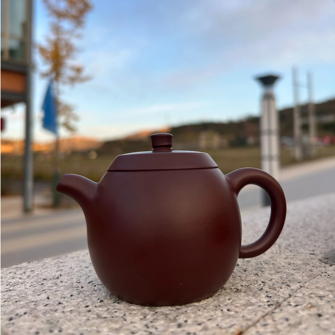 乡宁紫砂景韵鸿鹄-茄瓜1壶2杯