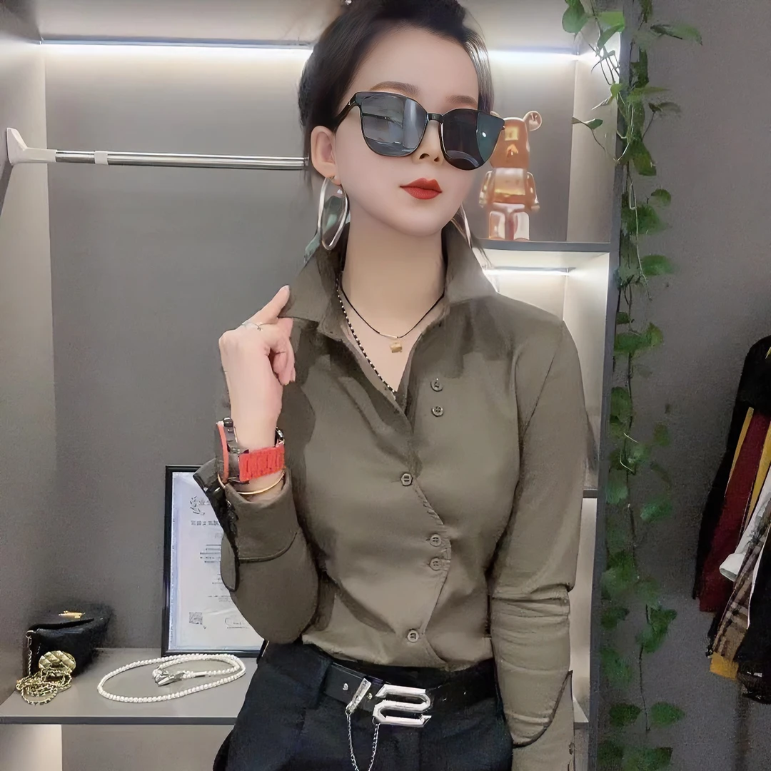 5091新款加绒保暖个性时尚款衬衫