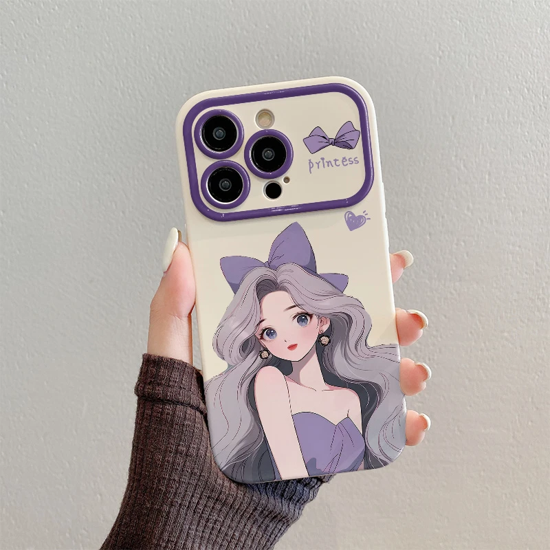 紫衣女孩全包软硅胶手机壳（苹果/华为/OPPO/VIVO/小米）iPhone14女