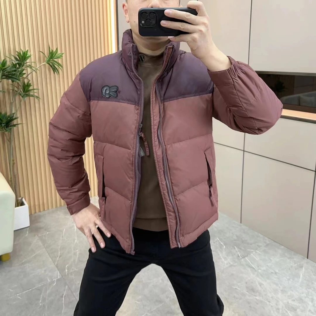 【阿昊轻奢男装】2023冬季防寒保暖男士轻薄简约时尚百搭面包服8101