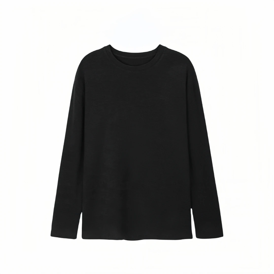 LALIN 23FW “爆炸舒服”冬季德绒打底侧开叉圆领宽松显瘦T恤长袖