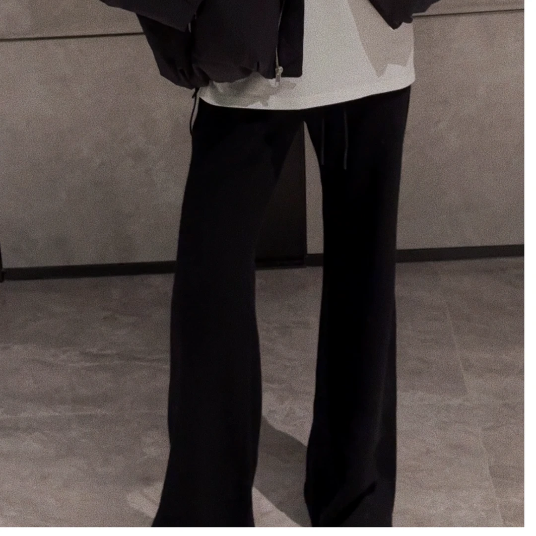 LALIN 23FW 小众设计师高腰显腿长羊羊针织阔腿裤